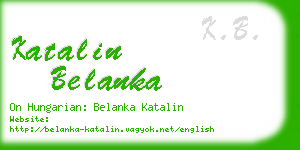 katalin belanka business card